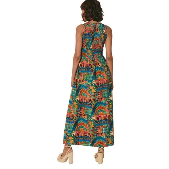 NWOT CLEOBELLA ayanna ankle dress in paradiso Small - Picture 8 of 10